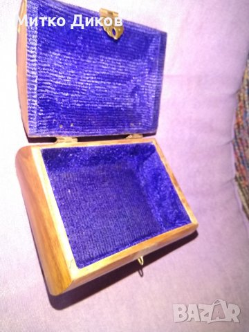 Дървена кутия ръчна изработка за бижута с орнаменти нова 105х80х52мм, снимка 6 - Декорация за дома - 39712021