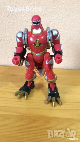 Action Figure Bandai 2003 Power Rangers Dino Thunder Red Ranger Transforming T-Rex , снимка 2 - Колекции - 53453099