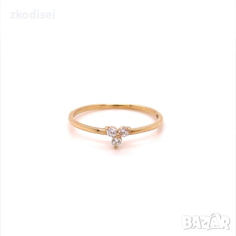 Златен дамски пръстен 0,97гр. размер:56 14кр. проба:585 модел:20071-2, снимка 1 - Пръстени - 42529468