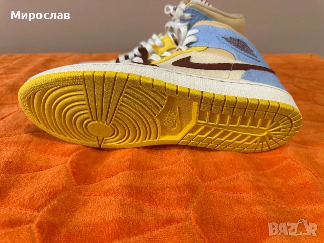 Nike Air Jordan 1 Mid Fearless Maison Château Rouge, снимка 6 - Кецове - 51196347