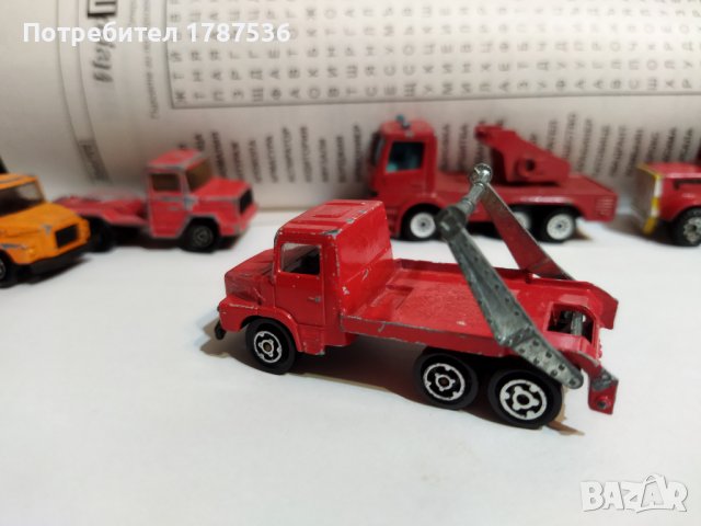   Червено камионче на Majorette No 222 Multi Benne Truck 1/100 France Vintage Toy Car Diecast AG764, снимка 5 - Колекции - 38901685