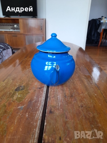 Стар емайлиран чайник #81, снимка 2 - Други ценни предмети - 52203790