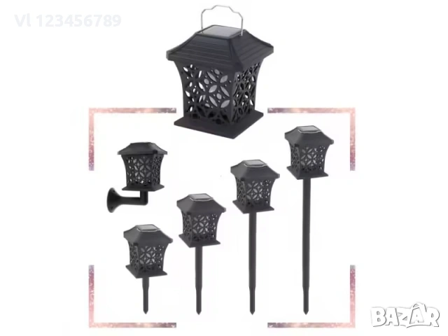 Многофункционална градинска соларна лампа XF-1012А, снимка 3 - Соларни лампи - 53822595