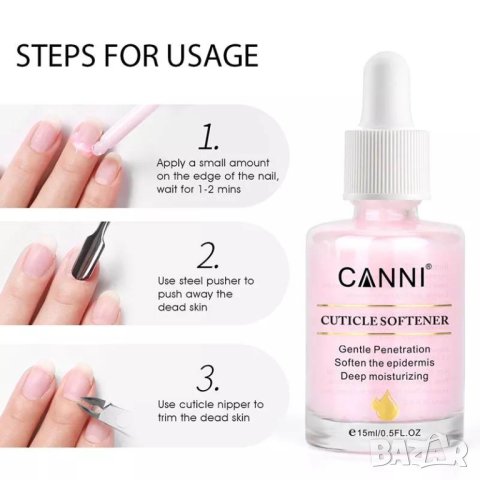 Canni Масло за кутикули - 15мл, снимка 2 - Продукти за маникюр - 37255487