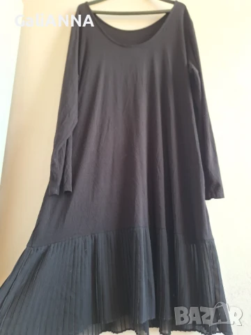 СТРАХОТНА ЧЕРНА РОКЛЯ ЕФЕКТЕН МОДЕЛ 3XL-4XL, снимка 2 - Рокли - 51241380