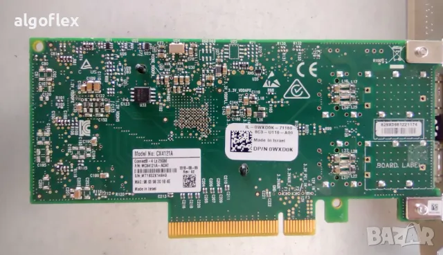 Мрежов Адаптер HPE 640SFP28 25Gb DP SFP28 PCIe3 x8 Mellanox CX4121A, снимка 12 - Мрежови адаптери - 44342630