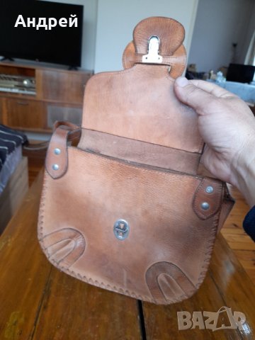 Стара дамска кожена чанта #16, снимка 5 - Антикварни и старинни предмети - 40185444