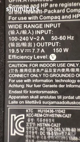 Адаптер HP 150W за геймърски лаптоп, снимка 2 - Лаптоп аксесоари - 56038581