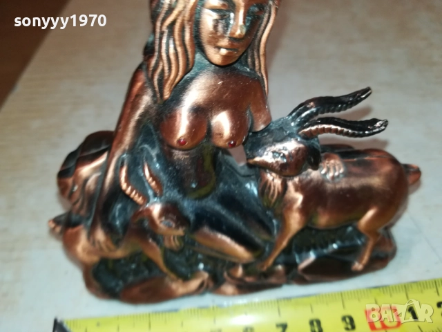 ЖЕНА С КОЗЛЕТА-МЕТАЛНА ЗАПАЛКА 0709251707LCHERY, снимка 10 - Антикварни и старинни предмети - 51634129