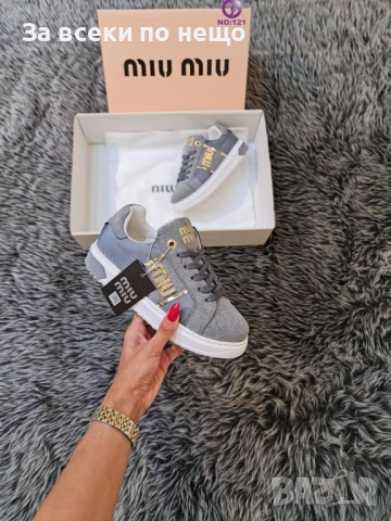 Miu Miu Дамски Маратонки👟Дамски Спортни Обувки Миу Миу - Налични Различни Цветове Код SK184, снимка 5 - Маратонки - 52518448