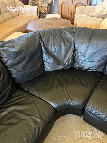 Ъглов / Прав диван - Естествена кожа , снимка 5 - Дивани и мека мебел - 50065311