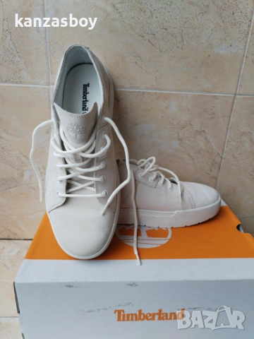 timberland Maple Grove Trainer for Men in White - мъжки кожени кецове КАТО НОВИ 45, снимка 2 - Кецове - 53470052