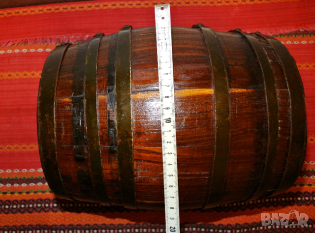 Винтидж дървено буре 5л - Българска традиция, снимка 11 - Антикварни и старинни предмети - 52802218