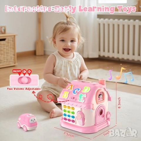 Нова Образователна играчка Montessori музикална къща за бебе 1-2 години, снимка 8 - Образователни игри - 52544368