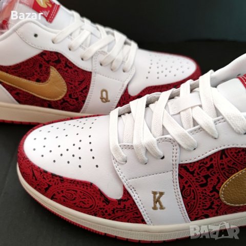 Nike Air Jordan 1 Low Spades Нови Мъжки Обувки Маратонки Размер 44 Номер Shoes, снимка 7 - Маратонки - 40173892