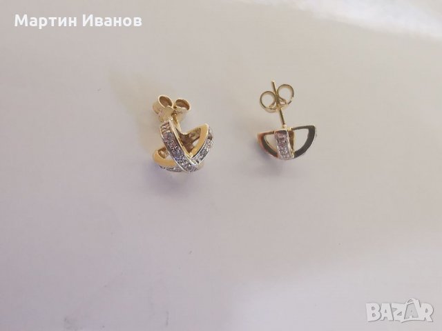 Златни обеци на винт , снимка 10 - Обеци - 35969781