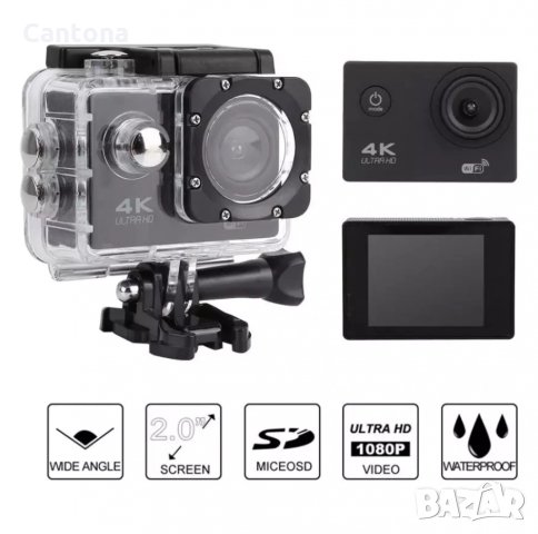 Екшън камера, водоустойчива, 12 MP, 4К, ULTRA HD, WI FI, снимка 1