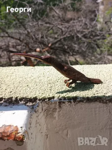 Красива бронзова птичка, снимка 8 - Антикварни и старинни предмети - 50092447