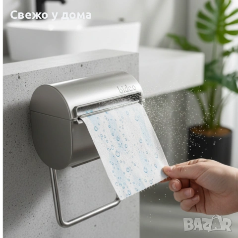 Bideo – поставка за тоалетна хартия, с функция за овлажняване, снимка 2 - Други стоки за дома - 53617752