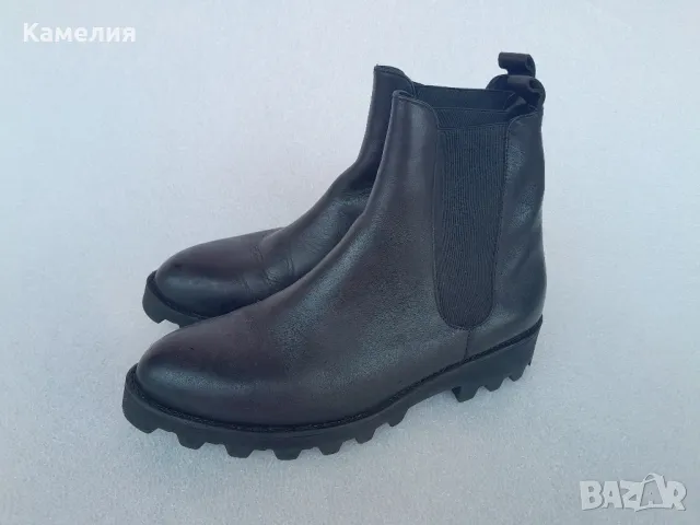 Кожени боти, 38 номер , снимка 2 - Дамски боти - 48472548