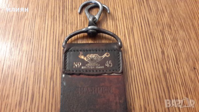 Стар бръснарски каиш за заточване на бръсначи има забележки , снимка 4 - Антикварни и старинни предмети - 44246449