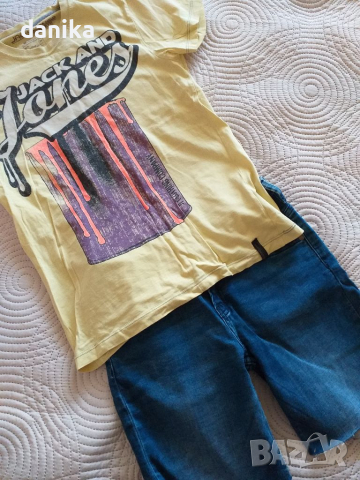 Дънков панталон и тениски Jack Jones И H&M 158 / 164, снимка 3 - Детски тениски и потници - 36319082