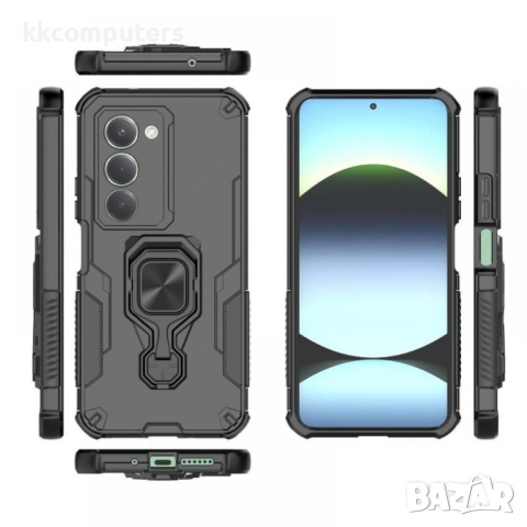 WANLONFENG Защитен калъф с Протектор за Xiaomi Redmi 15 5G/4G | Удароустойчив PC+TPU, Стойка, Темпер, снимка 8 - Калъфи, кейсове - 51995448