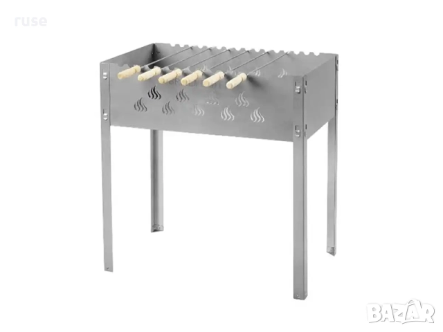 НОВ! Грил на дървени въглища за шишчета, снимка 2 - Барбекюта - 52399748