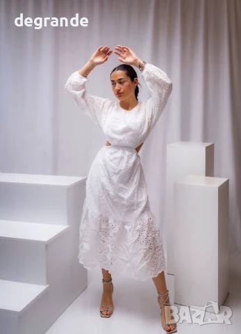 Дантелена бяла ролкя , снимка 4 - Рокли - 50905552