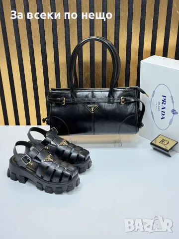 Prada Дамски Сандали Прада - Бели Или Черни Код SEM-243, снимка 3 - Сандали - 55776630
