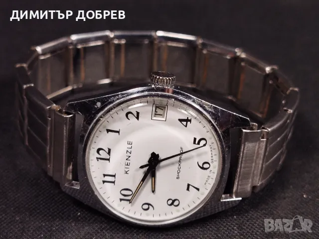 СТАР РЕТРО МЕХАНИЧЕН РЪЧЕН ЧАСОВНИК KIENZLE GERMANY, снимка 5 - Антикварни и старинни предмети - 47796774
