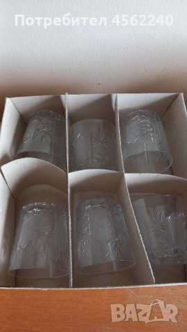 6 бр. Нови кристални чаши на "Кристал" Сливен, снимка 4 - Чаши - 51498969