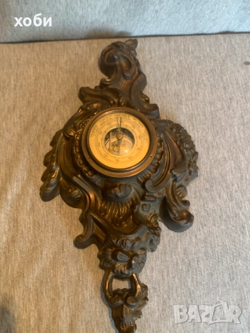 стар масивен бронзов барометър 