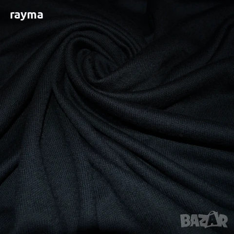 Плат италианско дизайнерско черно вълнено трико - плетиво, снимка 4 - Жилетки - 50987749