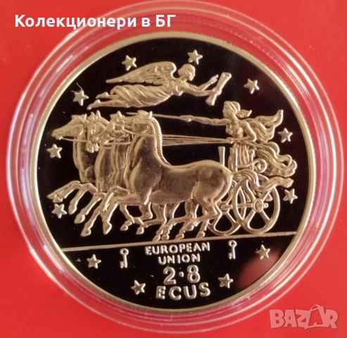 2.8 ЕКЮ 1994 ГОДИНА - ГИБРАЛТАР, снимка 2 - Нумизматика и бонистика - 52958530