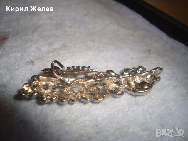 2 СТАРИ УКРАШЕНИЯ ПОСРЕБРЕНИ ВИНТИДЖ БИЖУТА ФЛОРАЛНА БРОШКА и ФИБА ШНОЛА 15383, снимка 5 - Други - 36064065