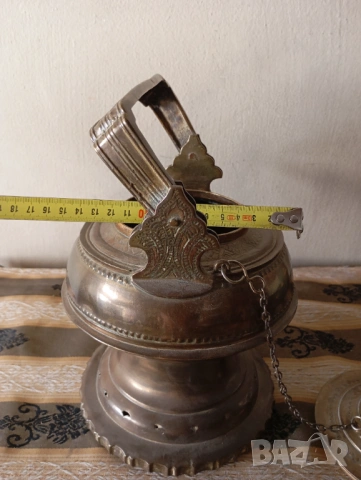 Винтидж месингов чайник, снимка 3 - Антикварни и старинни предмети - 53725919