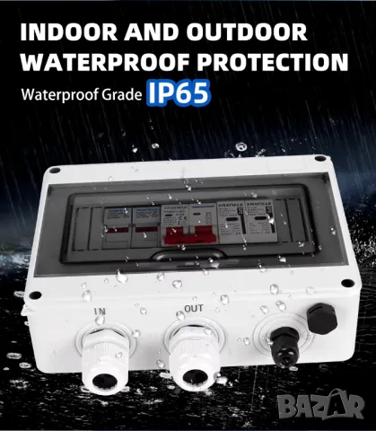 Фотоволтаична PV DC комбинирана кутия, защита от пренапрежение, мълния DC 600V IP65, снимка 7 - Друга електроника - 49909706