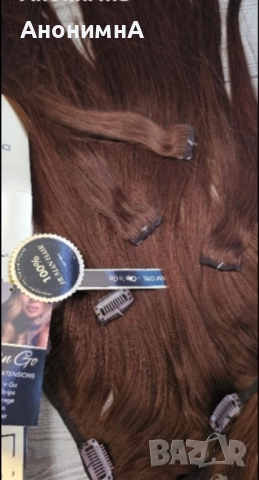 Естествена коса на клипс, снимка 6 - Аксесоари за коса - 51904489