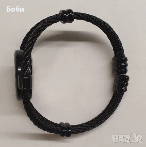 Дамски елегантен часовник с плетена метална каишка, снимка 3 - Дамски - 53386598