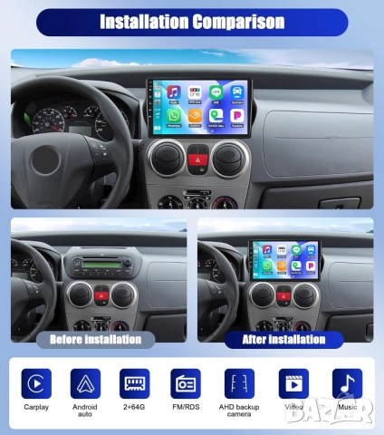 Мултимедия Android за Citroen Stepwgn, Nemo, Peugeot Bipper, Fiat Fiorino Qubo, навигация, плеър, снимка 7 - Аксесоари и консумативи - 51923345