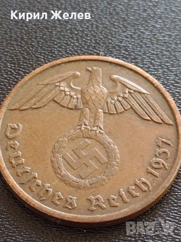 Две монети 2 райхспфенинг 1937г. / 10 райхспфенинг 1941г. Трети райх с СХВАСТИКА редки 31576, снимка 6 - Нумизматика и бонистика - 40649195