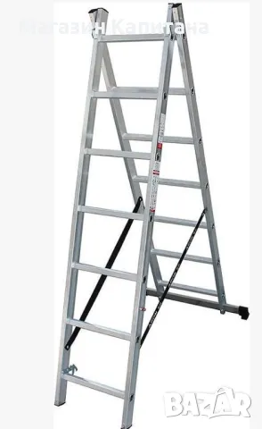 Двураменна алуминиева стълба 2х7, 2х8 и 2х9 стъпала Арон България