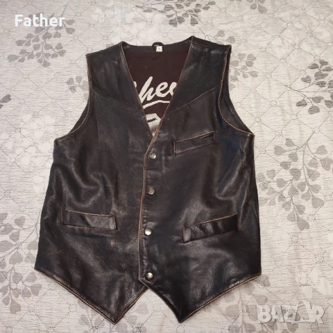 Кожен елек размер L