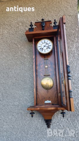 Голям стенен часовник - Carl Werner - Антика - 1900"г., снимка 10 - Антикварни и старинни предмети - 42636835