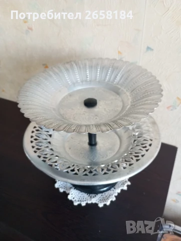 Поставка, метална, антикварна, снимка 2 - Антикварни и старинни предмети - 50604303