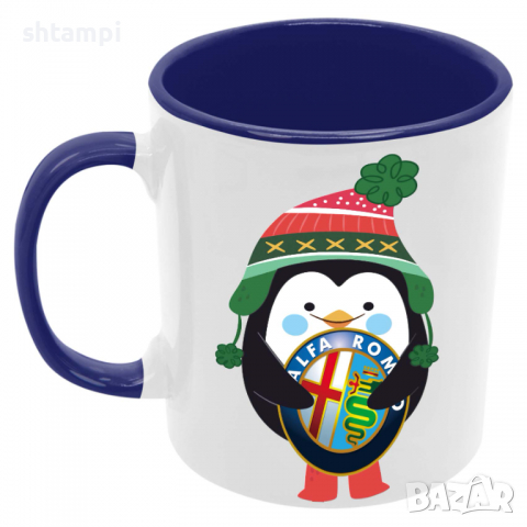 Чаша ALFA ROMEO CHRISTMAS PENGUIN, снимка 3 - Чаши - 36137694