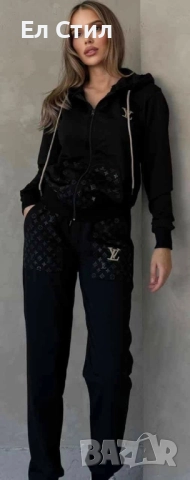 📌Черен #Дамски #екип Louis Vuitton Размери С М Л Цена 80лв./40.90€ Доставка еконт спиди, снимка 3 - Спортни екипи - 52215814