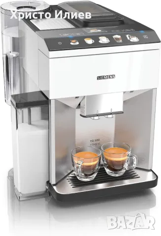 Кафеавтомат Siemens EQ 500 Бяла Кафемашина Сименс Каферобот с кана за мляко, снимка 2 - Кафемашини - 47444544