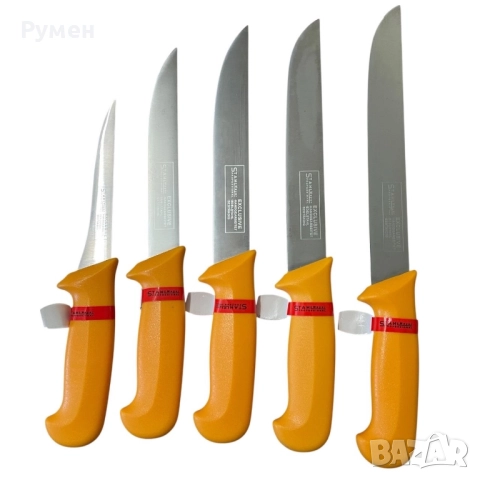 Комплект Немски професионални месарски ножове  , 5 броя STAHLMAYER Exclusive  + подарък, снимка 2 - Други - 51690305